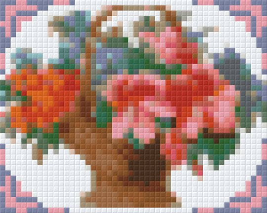 Flower Basket too One [1] Baseplate PixelHobby Mini-mosaic Art Kit
